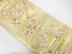 束ね熨斗に花模様織り出し　袋帯